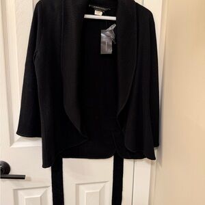 BCBGMaxAzria Black Wool Cardigan Sweater/Sweater/Jacket